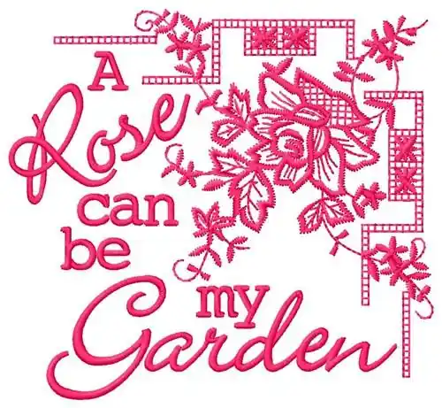 Rose Garden Embroidery Design Holiday Sale