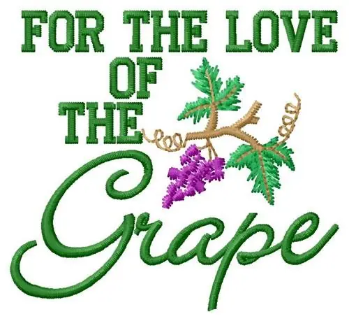 Final Sale Love Grape Embroidery Design