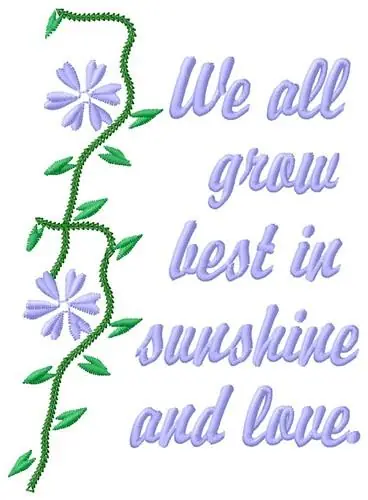 Grow In Love Embroidery Design Big Sale