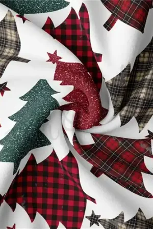 Christmas Double Brushed Polyester Fabric Jersey Stretchy Soft Polyester Stretch Fabric Grab Now