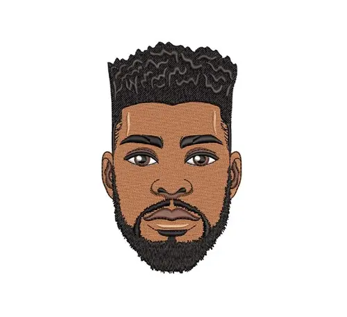 Best Choice Black Man Embroidery Design