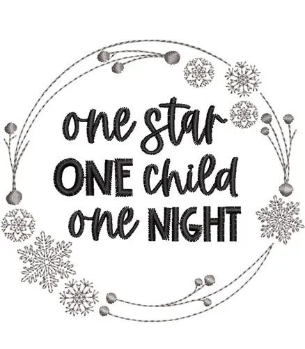 One Star Embroidery Design Instant Buy