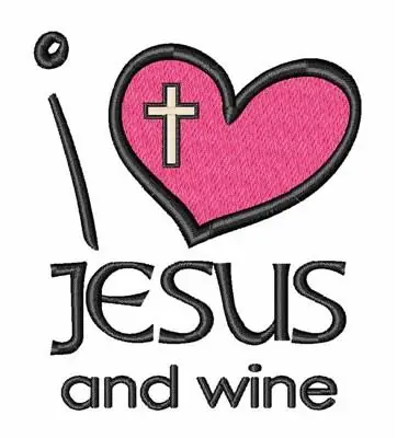 Jesus And Wine Embroidery Design Luxury