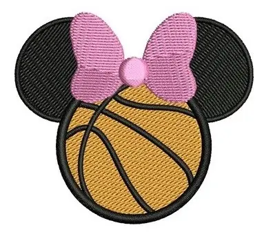New Release Minnie Mouse Basketball Embroidery Design