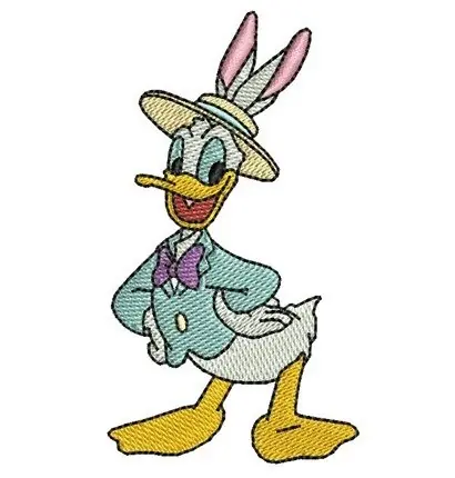 Top Pick Easter Donald Duck Embroidery Design