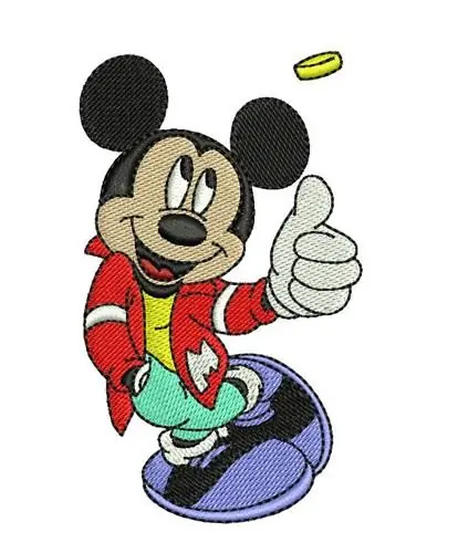 Mickey Mouse Coin Flip Embroidery Design Markdown