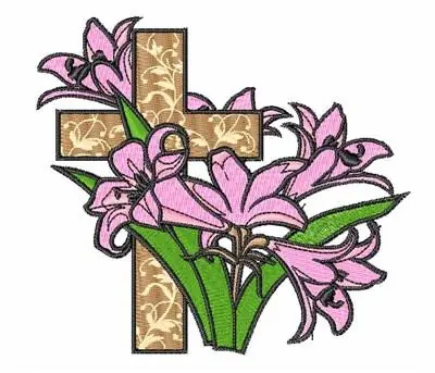 Get Yours Easter Cross Embroidery Design