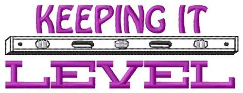 Keeping Level Embroidery Design Wholesale