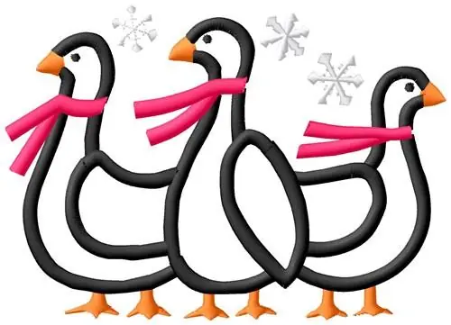Bargain Winter Ducks Embroidery Design
