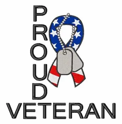 Proud Veteran Embroidery Design Cheap