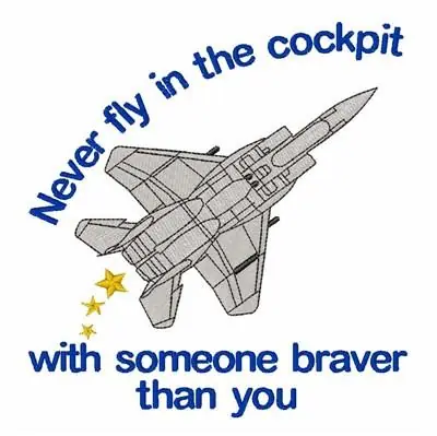 Never Fly Embroidery Design Place Order