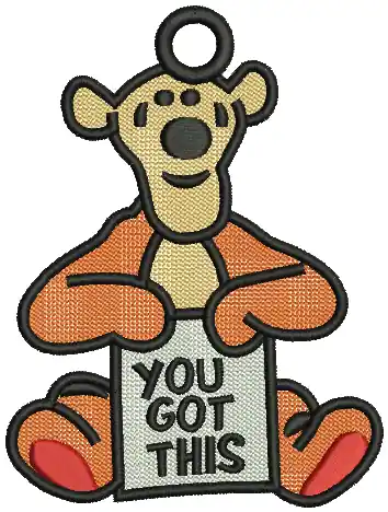 Crafted FSL Tigger Embroidery Design