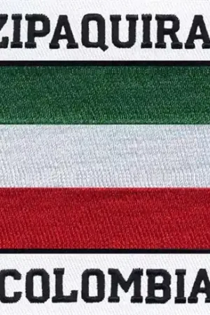 Zipaquira, Colombia Flag Embroidery Design Direct From Manufacturer
