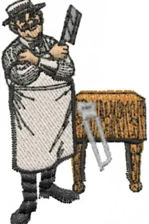 Butcher Embroidery Design Express Delivery