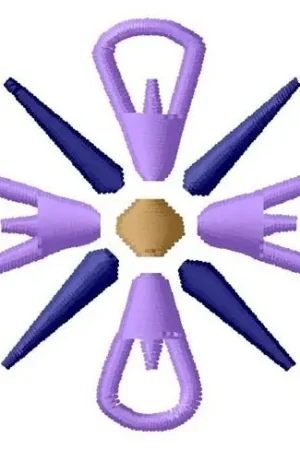Abstract Floral Embroidery Design Certified
