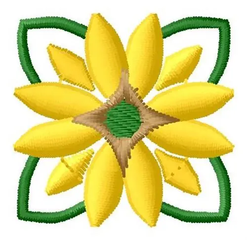 Yellow Flower Embroidery Design Next Day Delivery
