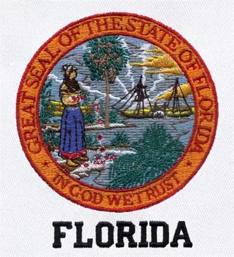 Luxury Florida Seal Embroidery Design