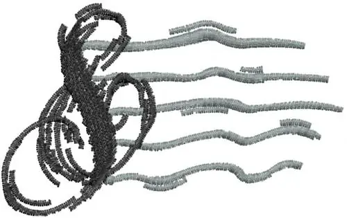 Must Have Music Staff Embroidery Design