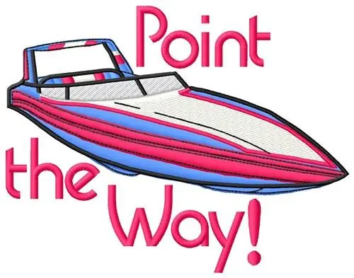 Water Boat Point Embroidery Design Certified