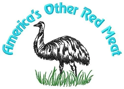 American Emu Embroidery Design Same Day Shipping
