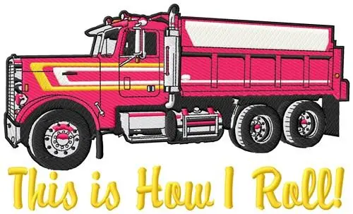 Wheel N Roll Embroidery Design Instant Buy