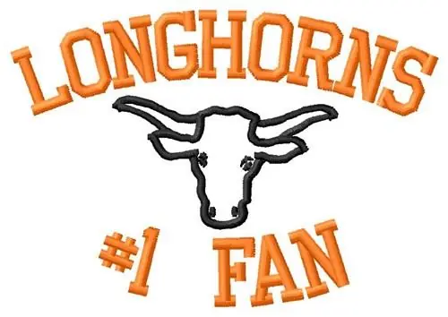1 Longhorns Fan Embroidery Design Buy Online