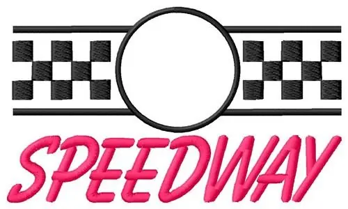 Authentic Speedway Finish Line Embroidery Design