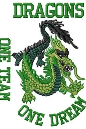 Warranty Included Dragon Team Embroidery Design