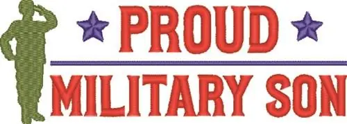 Mega Sale Military Son Embroidery Design