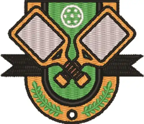 In Demand Pickleball Shield Embroidery Design