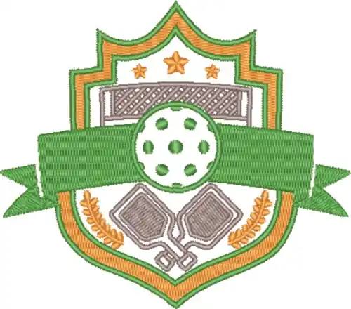 Pickleball Shield Embroidery Design Weekend Sale