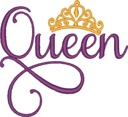 No Minimum Order Queen Crown Embroidery Design