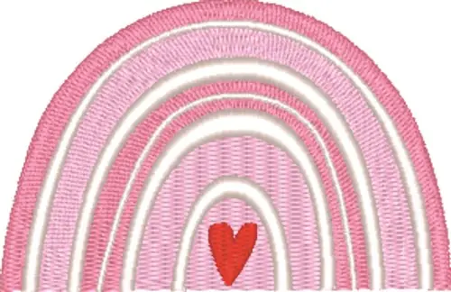 Heart Rainbow Embroidery Design Direct From Manufacturer