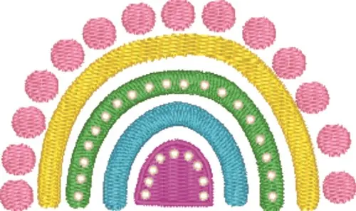 Weekend Sale Playful Rainbow Embroidery Design