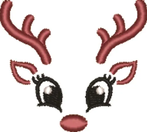 Trending Reindeer Head Embroidery Design