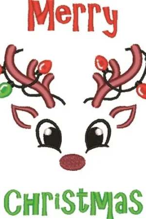Merry Christmas Embroidery Design Reduced Price