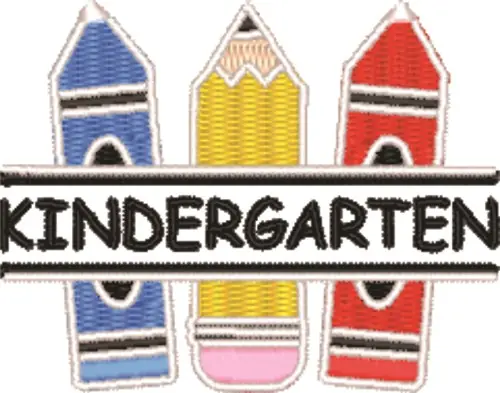 Kindergarten Embroidery Design Crafted