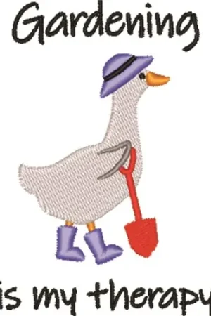 Luxury Gardening Therapy Embroidery Design